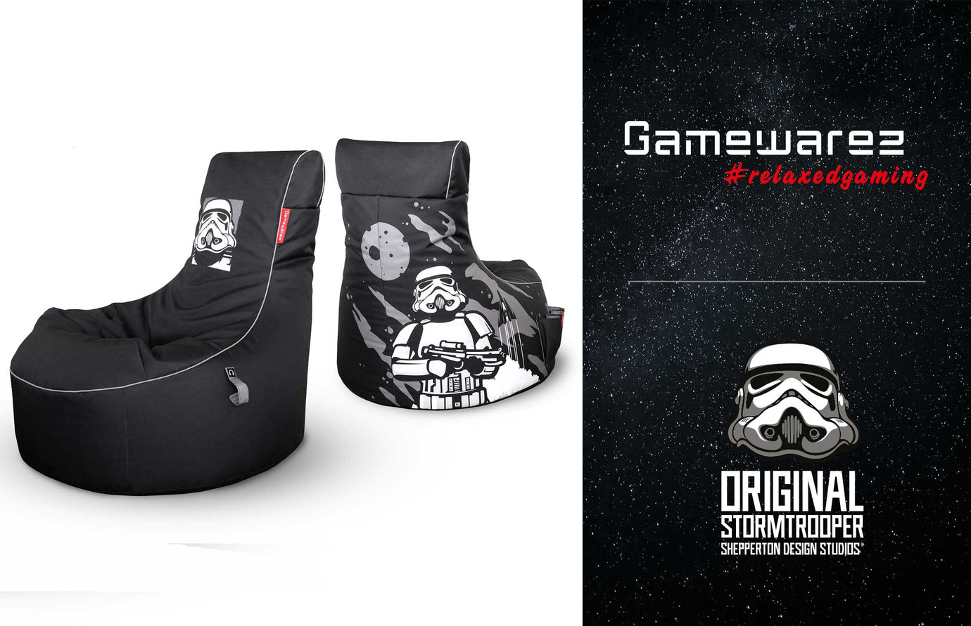 Passend zum Black Friday präsentiert Gamewarez den ersten Original Stormtrooper Gaming-Sitzsack