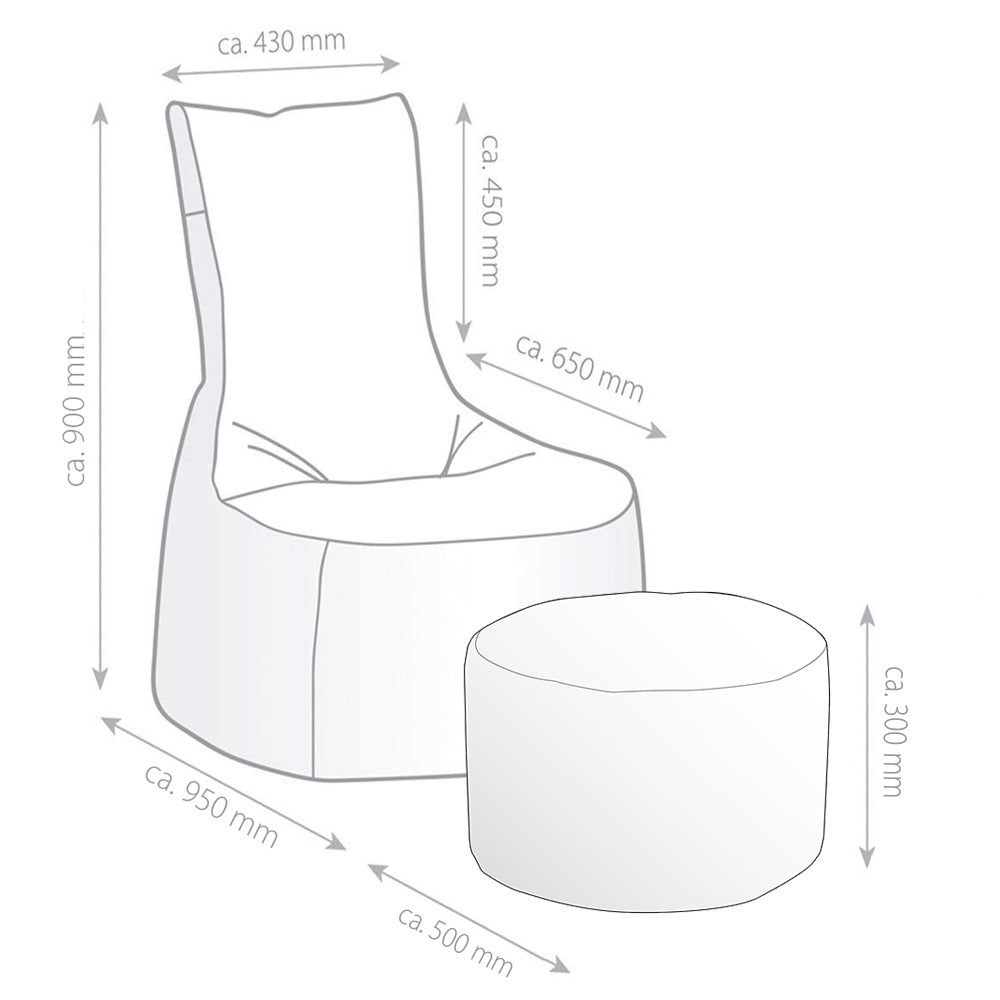 Ensemble classique de poufs de jeu - X-Ray